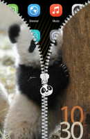 Panda Zipper Lock Screen