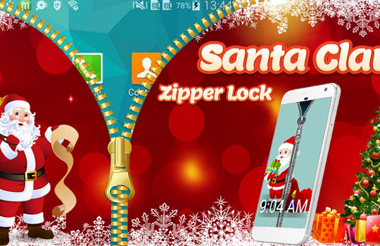 Santa Claus Zipper Lock Screen