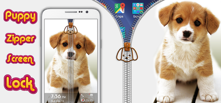 Puppy Zipper Screen Lock