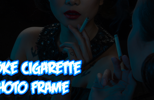 smoke cigarette photo frame